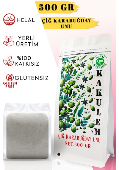 Kakulem Glutensiz Çiğ Karabuğday Unu 500 G