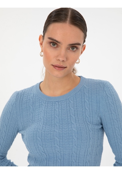 Pierre Cardin Kadın Açık Mavi Kazak /triko 50316334-vr003 Açık Mavi