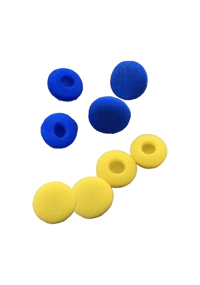 Kulaklık Süngeri 18 Mm Taraftar 4 Sarı 4 Mavi