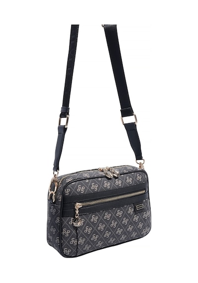 Silver Polo Sp1280 Kadın Çapraz Çanta Monogram Füme-siyah