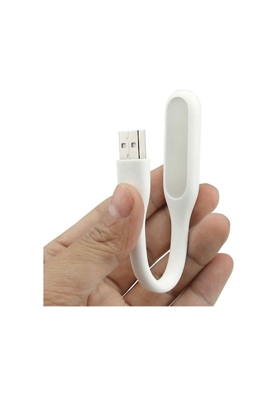 Usb Led Lamba 15cm Beyaz Renk Işık Portatif Taşınabilir Gece Lambası Masa Aydınlatma Kamp Pc