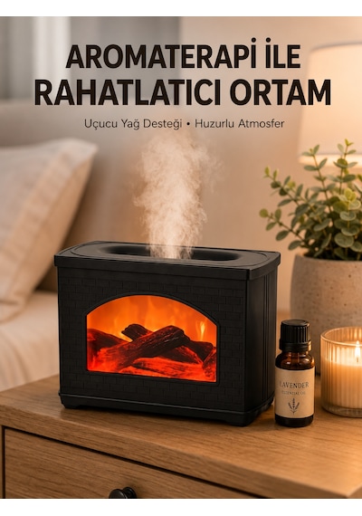 Hava Nemlendiriciler Aromaterapi Uyumlu Ultrasonik Oda Nemlendirici Ayarlanabilir Sis Çıkışlı