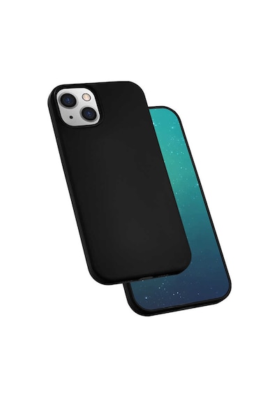 Apple Uyumlu iPhone 13 Mini Uyumlu Zore Silk Silikon-siyah Siyah -