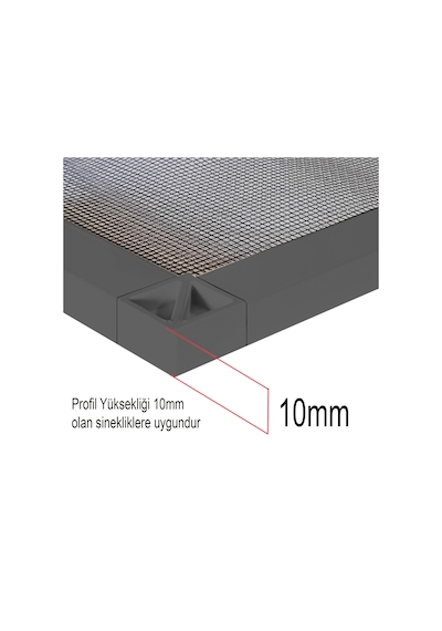 Antrasit Gri Pimapen Pencere Sineklik Montaj Aparatı Köşe Kenar Bağlama Pabucu 5 Takım Set 10x20 Profillere Uygun