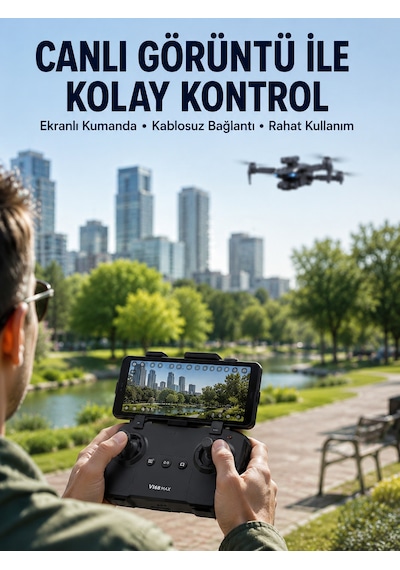 Havadan Çekim İçin Çift Kameralı Kompakt Ve Kolay Taşınabilir Drone - Lisinya