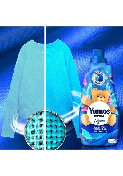 Yumoş Extra Konsantre Çamaşır Yumuşatıcısı Kalıcı Koku Renkliler Için Lilyum 1440 Ml 60 Yıkama Diğer