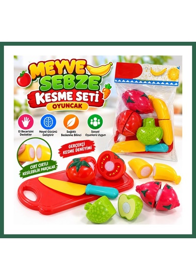 Bezos Enf-39236 Meyve Sebze Kesme Seti Oyuncak Bzs01