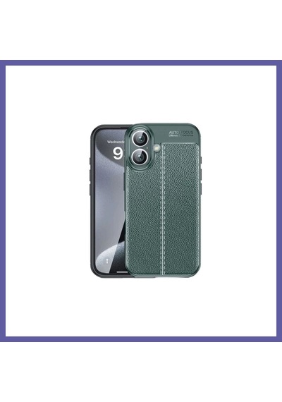 Bezos İphone 16 Plus Uyumlu Kılıf Auto Focus Kapak - Koyu Yeşil Nıda