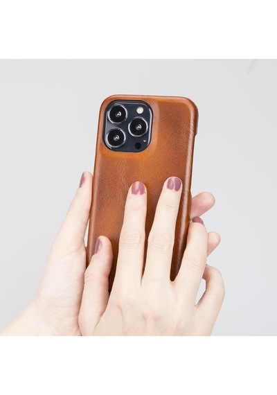 Bouletta Apple İphone 13 Pro Uyumlu Deri Arka Kapak F360 Rst2ef