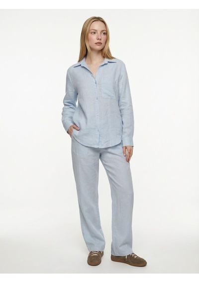 LOFT Regular Fit Kadın Gömlek U.kol Lf2042205 Q1.v1 Açık Mavi