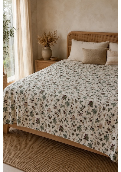 Cotton Collection Tek Kişilik Pike Flower Garden 160x230 Çok Renkli