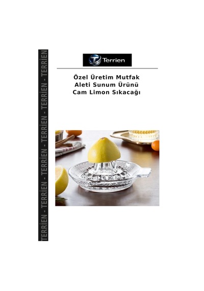 Özel Üretim Mutfak Aleti Sunum Ürünü Cam Limon Sıkacağı Çok Renkli