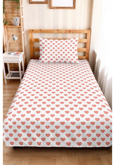 Evimde Bambaşka Kalp Pembe Pastel Kız Çocuk Pike Takımı-minimal Beyaz Somon Bebek Odası Yatak Örtüsü-160x220 CM Evimde Bambaşka Kalp Pembe Pastel Kız Çocuk Pike Takımı-minimal Beyaz Somon Bebek Odası Yatak Örtüsü-160x220 CM