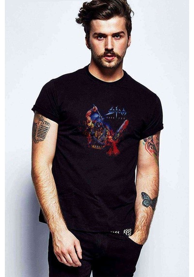 Sodom Code Red Baskılı Siyah Erkek Tshirt