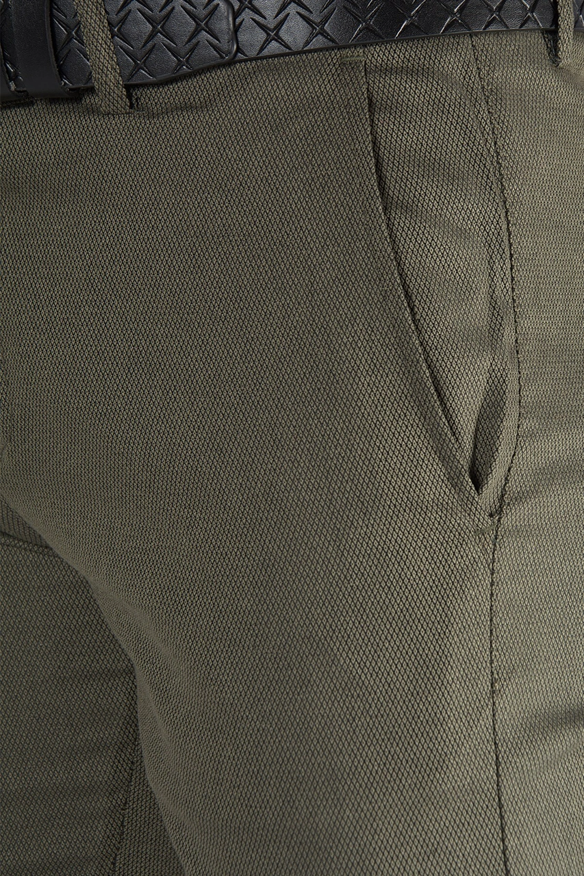 Veaven Erkek Haki Slim Fit Petekli İtalyan Kesim Keten Pantolon Çok Renkli27