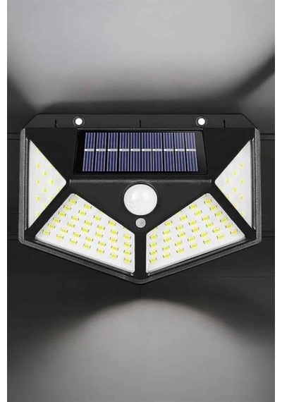 Mey İthalat Güneş Enerjili Bahçe Aydınlatma Lambası Solar 100 Led Lamba Çok Renkli