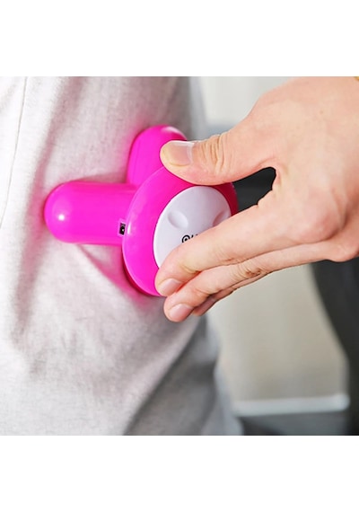 Mini Elektrikli Masaj Aleti Boyun Sırt Bacak Omuz Taşınabilir Üç Ayaklı Masaj Cihazı 9,5 cm