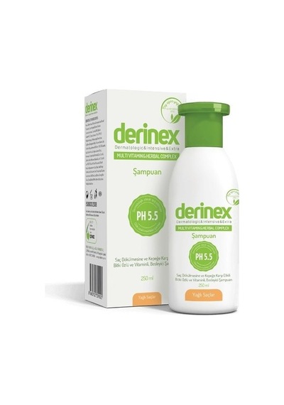 Derinex Yağlı Saçlar İçin Saç Bakım Şampuanı 250 ML