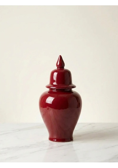 Sırlı Seramik Kapaklı Jar