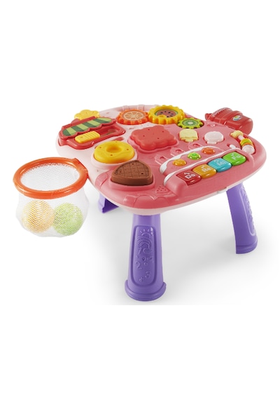 Baby2go 5 İn 1 Multifunction Walker Pembe - Eğitici Bebek Aktivite Masası Ve İlk Adım Yürüteç