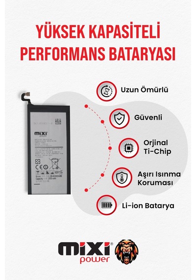 Samsung Galaxy S6 Uyumlu Tam Kapasite Batarya