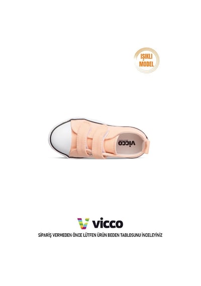 Vicco 925.20y.150 Pudra Işıklı Çocuk Spor Ayakkabı Pudra