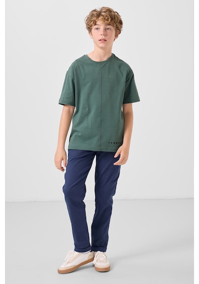 Tommy Life Lacivert Standart Fit Dokuma Hafif Esnek Chino Erkek Çocuk Pantolon - 11272 Lacivert