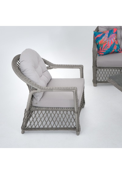 Crystal Üçlü Rattan Bahçe Oturma Grubu Rehome