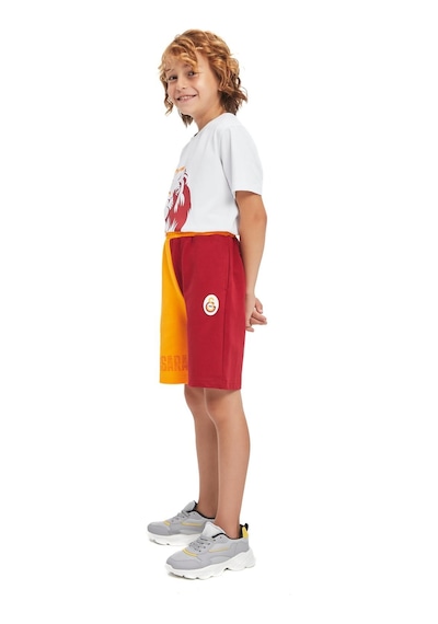 Gsstore Galatasaray Lisanslı Çocuk Şort Kırmızı Sarı Sarı - Kırmızı