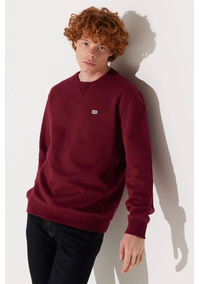 Wrangler Erkek Regular Fit Normal Kesim Pamuk Bisiklet Yaka Şardonlu Sweatshirt - L81ıry Bordo