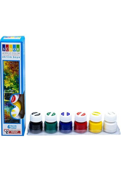 Südor Akrilik Boya Şişe Su Bazlı 15 Ml 6 Renk Sd121