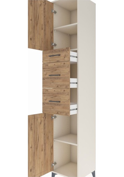 Hyperion Dolap 3 Raflı 3 Çekmeceli 2 Kapaklı 44x44x243 Aytaşı... Aytaşı