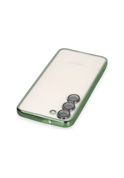 Galaxy S24 Kılıf Razer Lensli Silikon - Yeşil