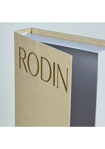 Bak Gel Al Premium Bez Kaplama Kitap Şeklinde Dekoratif Saklama Kutusu - Rodin
