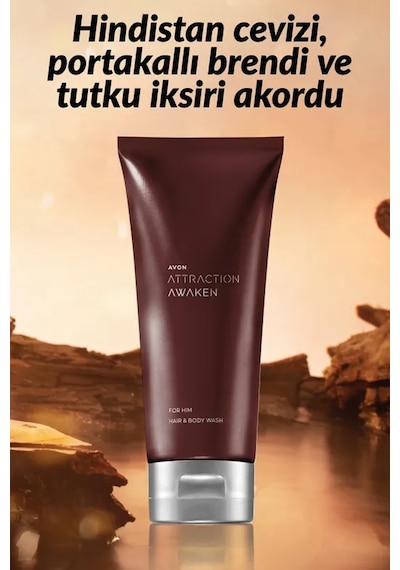 Avon Attraction Awaken Erkek Saç ve Vücut Şampuanı 200 ML