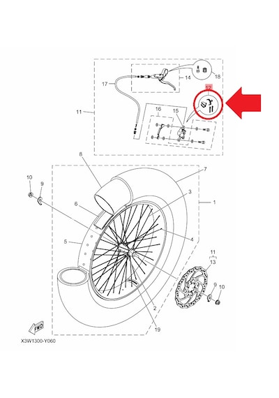 Yamaha Booster Easy E-bike Ön/arka Fren Balatası X3w-f5811-20