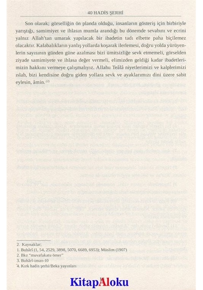 İmam Nevevi 40 Hadis Şerhi - Yener Yılmaz - Nebevi Hayat Yayınları