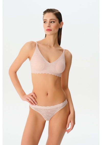 Suwen Invisible Soft Dantelli String Külot Sw5988170 Pudra Pembesi