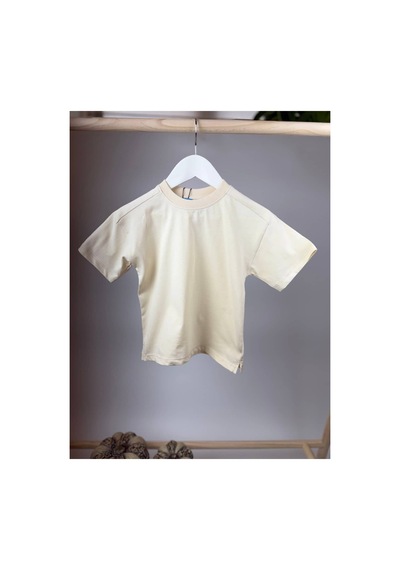 Poala Kids Oversize Unisex Bej Tshirt
