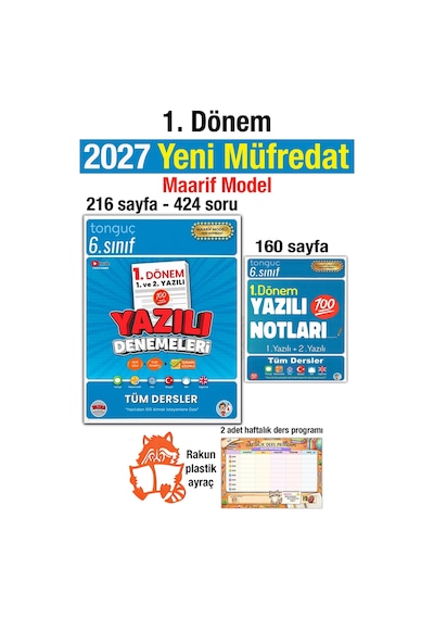6. Sınıf 2027 1. Dönem Yazılı Notları Denemeleri