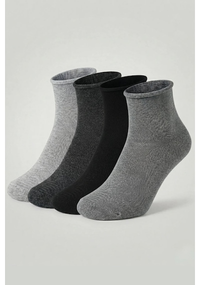 Socketta 4'lü Karışık Renkli Kadın Bambu Dikişsiz Lastiksiz Esnek Kısa Konç Çorap - Premium Siyah-gri Melanj-koyu Gri Melanj-antrasit Melanj Socketta 4'lü Karışık Renkli Kadın Bambu Dikişsiz Lastiksiz Esnek Kısa Konç Çorap - Premium Siyah-gri Melanj-koyu Gri Melanj-antrasit Melanj