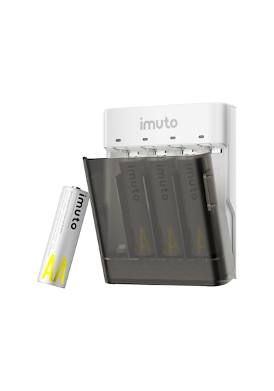 Imuto 3600mwh Aa Şarj Edilebilir Pil + Power Case Şarj Kiti 4'lü Paket