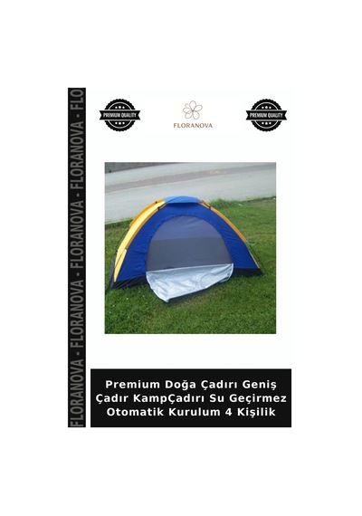 Premium Doğa Çadırı Geniş Çadır Kampçadırı Su Geçirmez Otomatik Kurulum 4 Kişilik Belirtilmemiş