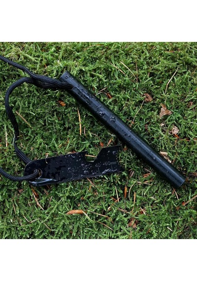 Valkyrie 10cm Boy 1cm En Full Magnezyum Ateş Başlatıcı Bar -%100 Katkısız Alüminyum İçermez Fire Starter Siyah Çok Renkli