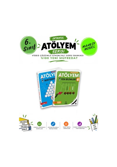 Arı Yayıncılık 6. Sınıf Matematik-fen Bilimleri Atölyem Soru Bankası Seti