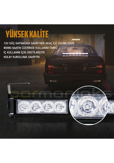 Off Road Lambası Cree 90cm Turuncu 32 Led 160w Kumandalı Çakar İkaz Lamba