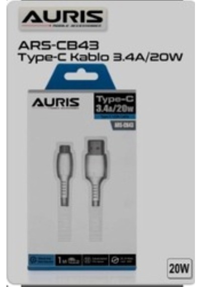 Auris ARS-CB43 USB 3.4A 20 W Type-C Kablo