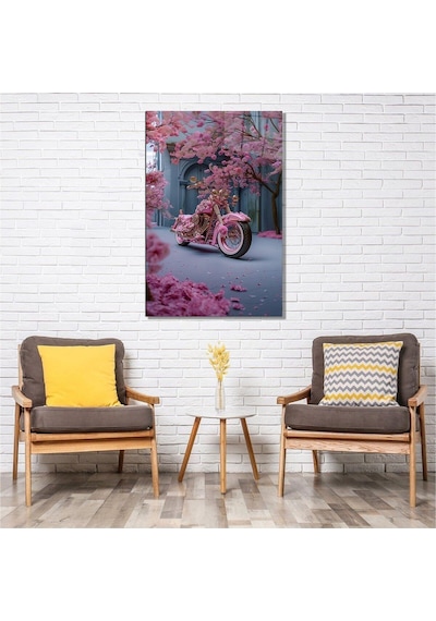 Es10 Dekoratif Baskı Pop Art Klasik Arabalar Kanvas Tablo (80 x 130)