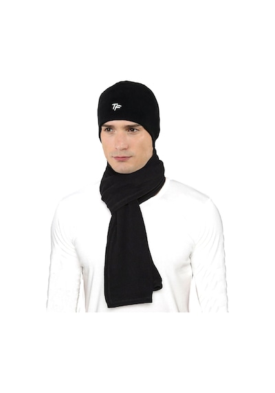 Thermoform Polar Unisex Bere-atkı Seti Siyah Renkli