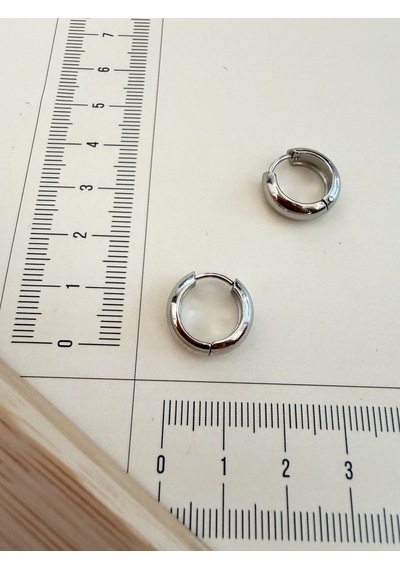 316 L Cerrahi Çelik 5mm 12mm Bombeli Çelik Halka Küpe Gümüş